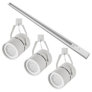 Kit Trilho 1 Metro com 3 Spots Nordecor Classic Par 30 E27 Bivolt Branco