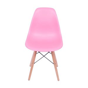 Cadeira OR-1102B em Polipropileno com Base de Madeira OR Design - Rosa