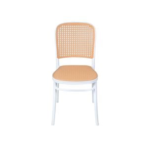 Cadeira OR-1145 em Polipropileno com Tom de Palha no Assento e Encosto OR Design - Branco