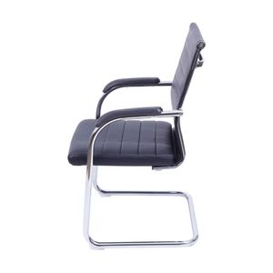 Cadeira OR-3322 com Base Cromada Fixa em PU OR Design - Preto