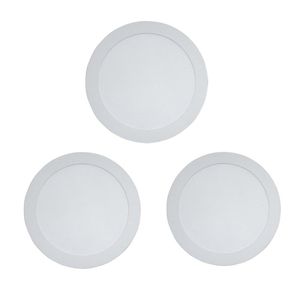 Kit 3 Painéis Plafon Led de Sobrepor Modaza Redondo 18W, Branco 6500K