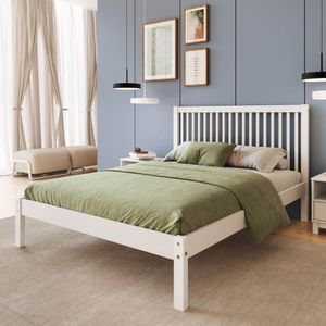 Cama de Casal de Madeira Maciça para Colchão 138x188cm Multimóveis CR35276