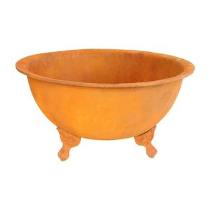 Lenheiro Lareira Braseiro Envelhecida Externa Em Ferro 84cm.