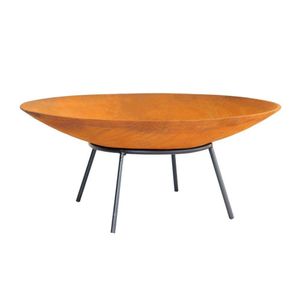 Lenheiro Lareira Braseiro Envelhecida Externa Em Ferro 80cm.