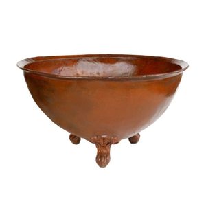 Lenheiro Lareira Braseiro Marrom Externa Ferro Jardim 107cm.