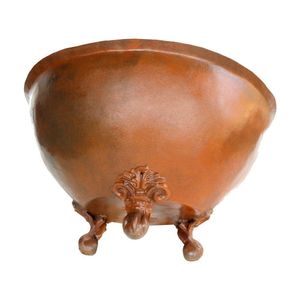 Lenheiro Lareira Braseiro Marrom Externa Ferro Jardim G84cm.