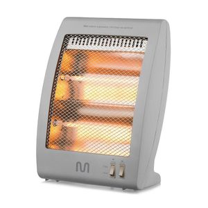 Aquecedor Elétrico Halógeno 3 Em 1 Portátil 2 Resistências 800W 220V Multi - Ed017 Cinza 220V
