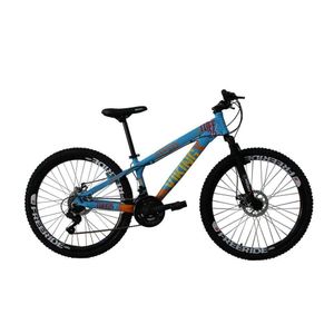 Bicicleta Viking X Tuff25 Freeride Aro 26 Freio A Disco 21 Cambio Traseiro Shimano Azul Laranja