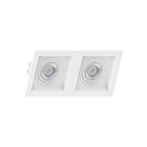 Spot de Embutir Recuado Linked Save Energy para 2 Lâmpadas MR16 GU10 Bivolt