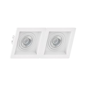 Spot de Embutir Recuado Linked Save Energy para 2 Lâmpadas AR70 GU10 Bivolt