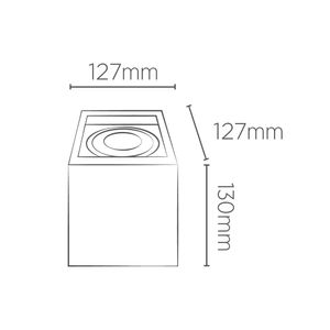 Spot de Sobrepor Boxit Recuado Quadrado Save Energy Par 20 E27 Bivolt