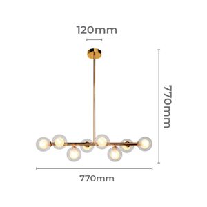 Lustre Pendente Nitrolux Molecular LM-001 Dourado G9 Bivolt