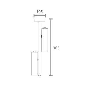Plafon Taschibra Stala para 2 Lâmpadas MR11 220V