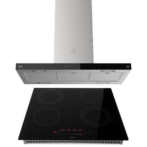 Kit Cooktop por Indução 4 Bocas e Coifa de Ilha 90 cm Oster