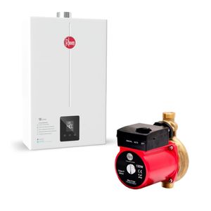 Kit Aquecedor 12 Litros GLP Bivolt + Bomba 120W 127V Rheem