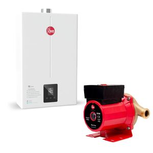 Kit Aquecedor 12 Litros GN Bivolt + Bomba 350W 220V Rheem