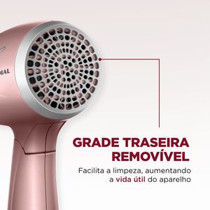 Secador de Cabelos Travel Mondial Golden Rose 1200W SC-47-GR