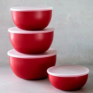 CONJUNTO 4 TIGELAS KITCHENAID DE PREPARAÇÃO VERMELHO KQG176OSERE