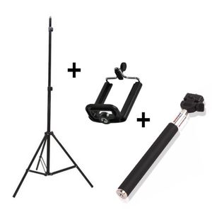 Kit Tripé P/ Celular Câmera Digital 2,10 Metros C/ Suporte Celular