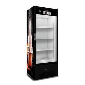 Cervejeira Expositor Vertical 127v Porta De Vidro 497 Litros Vn50ah Optima Adesivada 127v