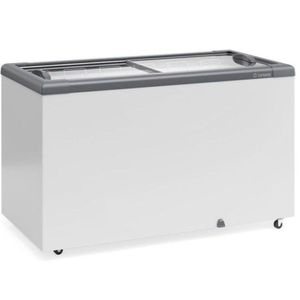 Freezer Plano Vidro Reto Deslizante Ghd400 Gelopar Expositor 395 Litros Cinza 220v