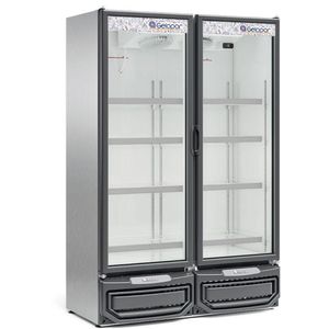 Expositor Vertical 2 Portas De Vidro Gcvr950 Gelopar Refrigerador 957 Litros Inox 220v