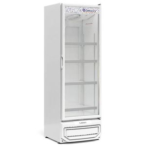 Expositor Vertical 1 Porta De Vidro Gcvr45 Gelopar Refrigerador 445 Litros Branco 220v