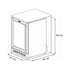 Cervejeira Venax Top Light In 100 82L Com Opção De Embutir 34 Garrafas Preto Fosco 220V