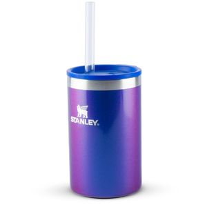 CAN COOLER STANLEY COM CANUDO EM AÇO INOXIDÁVEL 296ML AZUL SAPPHIRE SHIMMER 08449-00