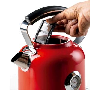 CHALEIRA ARIETE ELÉTRICA MODERNA EM AÇO INOXIDÁVEL VERMELHO 1,7 LITROS 1850W 220V 00C285400ARBR