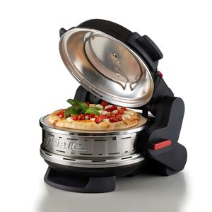 FORNO ARIETE DE PIZZA ELÉTRICO DUPLO PRETO 400ºC 2100W 220V 00C092701RBR
