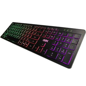 Teclado com Fio Rainbow Flat TC303 da OEX