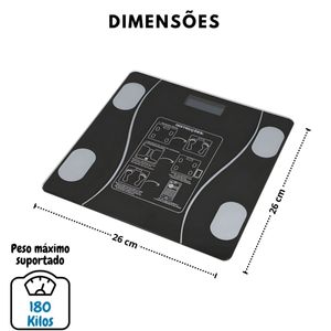 Balança Digital com Bioimpedância Bluetooth - Alta Precisão