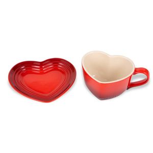 CANECA LE CREUSET C/ PIRES VERMELHO FORMATO CORAÇÃO 80311220600013