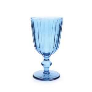 4 Taças para Vinho em Cristal Ecológico 250ml Azul