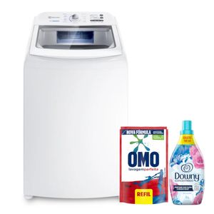 Compre Máquina de Lavar Electrolux 17Kg Branca LED17 e Ganhe Lava Roupa Líquido Omo 900ml + Amaciante de Roupa Downy 1L