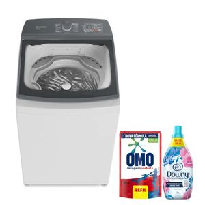 Compre Máquina de Lavar Brastemp 17Kg Branca BWK17AB e Ganhe Lava Roupa Líquido Omo 900ml + Amaciante de Roupa Downy 1L