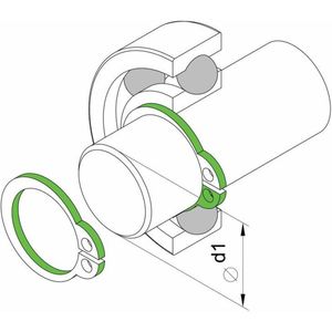 Alicate para Anéis Tramontina Pro Externo Curvo 7”- 44011/107