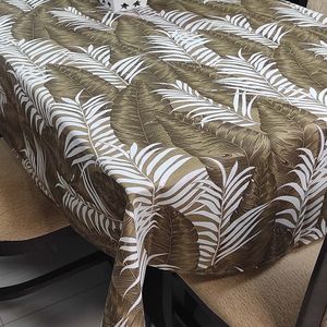 Toalha De Mesa Térmica Impermeável 1,50m x 2,50m Para Mesa 6 a 8 Cadeiras - Folhagem