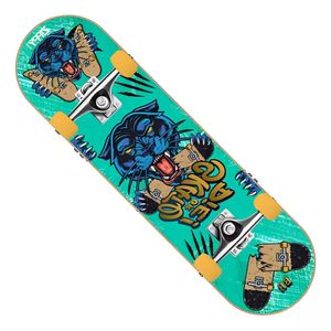 Skate Semi Profissional Juvenil Completo Shape Com Lixa Estampa Tigre 78cm Zippy Toys Skateboard Infantil Criança Radical