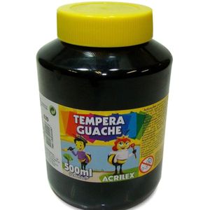 Tempera Guache PRETO 500 ML - Acrilex