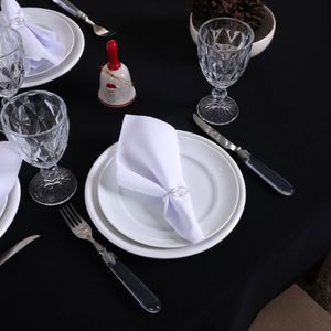 Toalha de Mesa Basic Lisa Oxford Decoração 2,00m x 1,40m para 6 Lugares - Preto