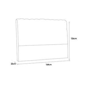 Cabeceira Cama Box Estofada Casal Casal Dama Courano Branco/preto - Simbal