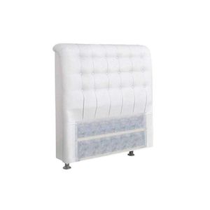 Cabeceira Cama Box Estofada Solteiro Solteiro Dama Courano Branco - Simbal