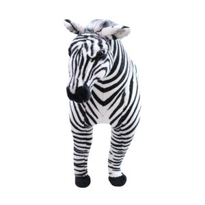 Zebra Realista Em Pé 75cm - Pelúcia - Tudo em Caixa