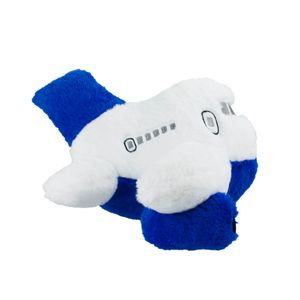 Avião Branco Azul 28cm - Pelúcia - Tudo em Caixa