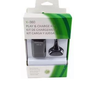 Bateria Recarregável com Cabo Usb para Controle Xbox 360 Slim Preto