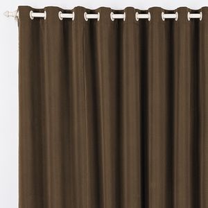 Cortina Tóquio Varão Simples Tecido Oxford 2,00m x 1,70m Janela Quarto Sala - Marrom