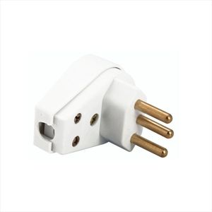 Plugue Angular 2P+T 20 A 250 V Branco Tramontina