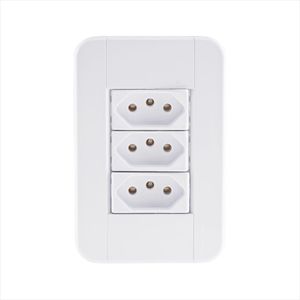 Conjunto 4x2 com 3 Tomadas 2P+T 10 A 250 V Tramontina Tablet Branco